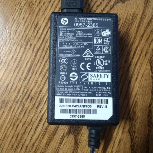 HP 0957-2385 Power Adapter 1010 1510 1512 2540 2541 2542 2544 2544 2545 2548 262 - Picture 3 of 9
